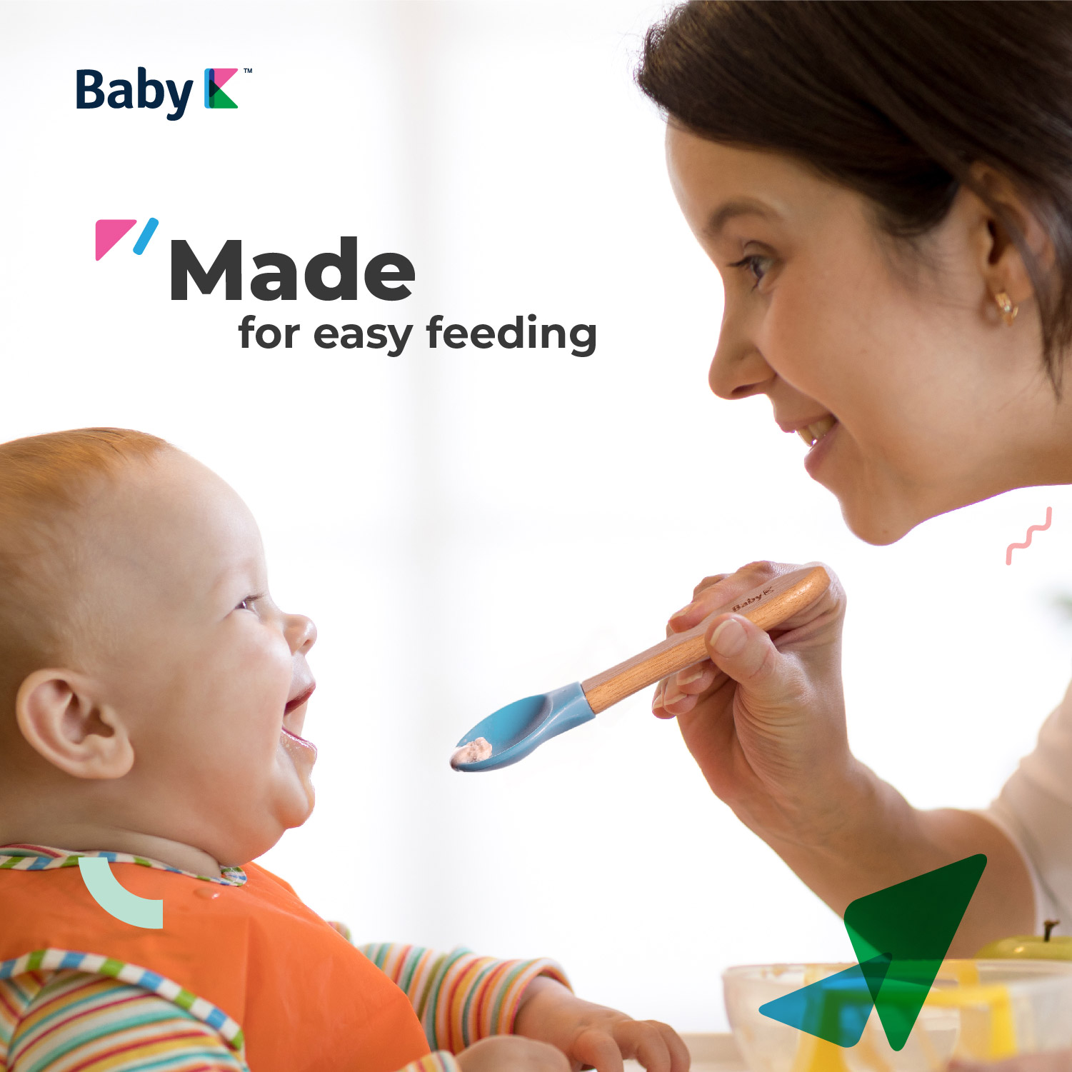 Bamboo Baby Feeding Spoons with Silicone Tips for Toddlers (Multi Colours)