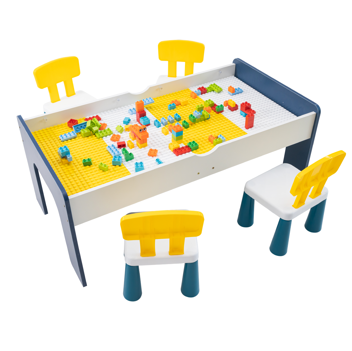 Kids Activity Table With Storage, Building Bricks Table, Playroom, Kids  Table, Train Table, Kids Desk 